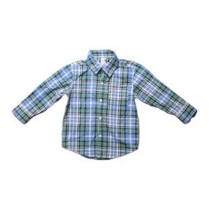 Carters Button Down Shirt 2T Blue, Green, White